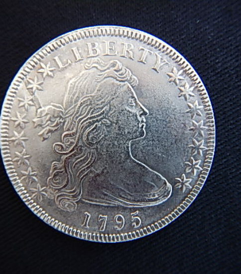 U.S.Ａ 1ドル銀貨(1795）ドレ一ブドバスﾄ　スモールｲ一グル