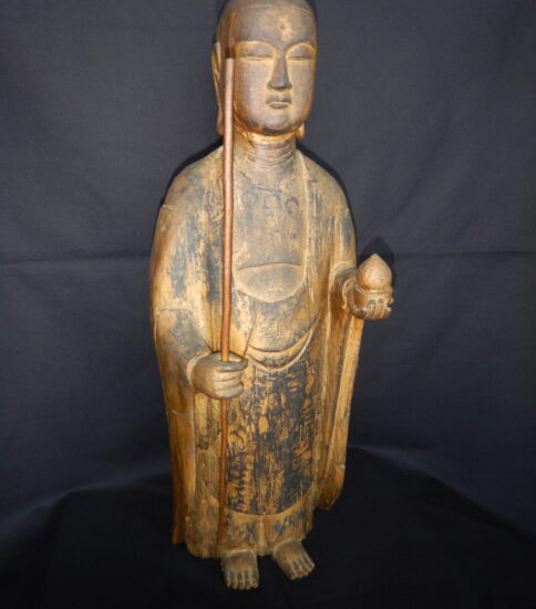 [地蔵菩薩］木彫・室町時代